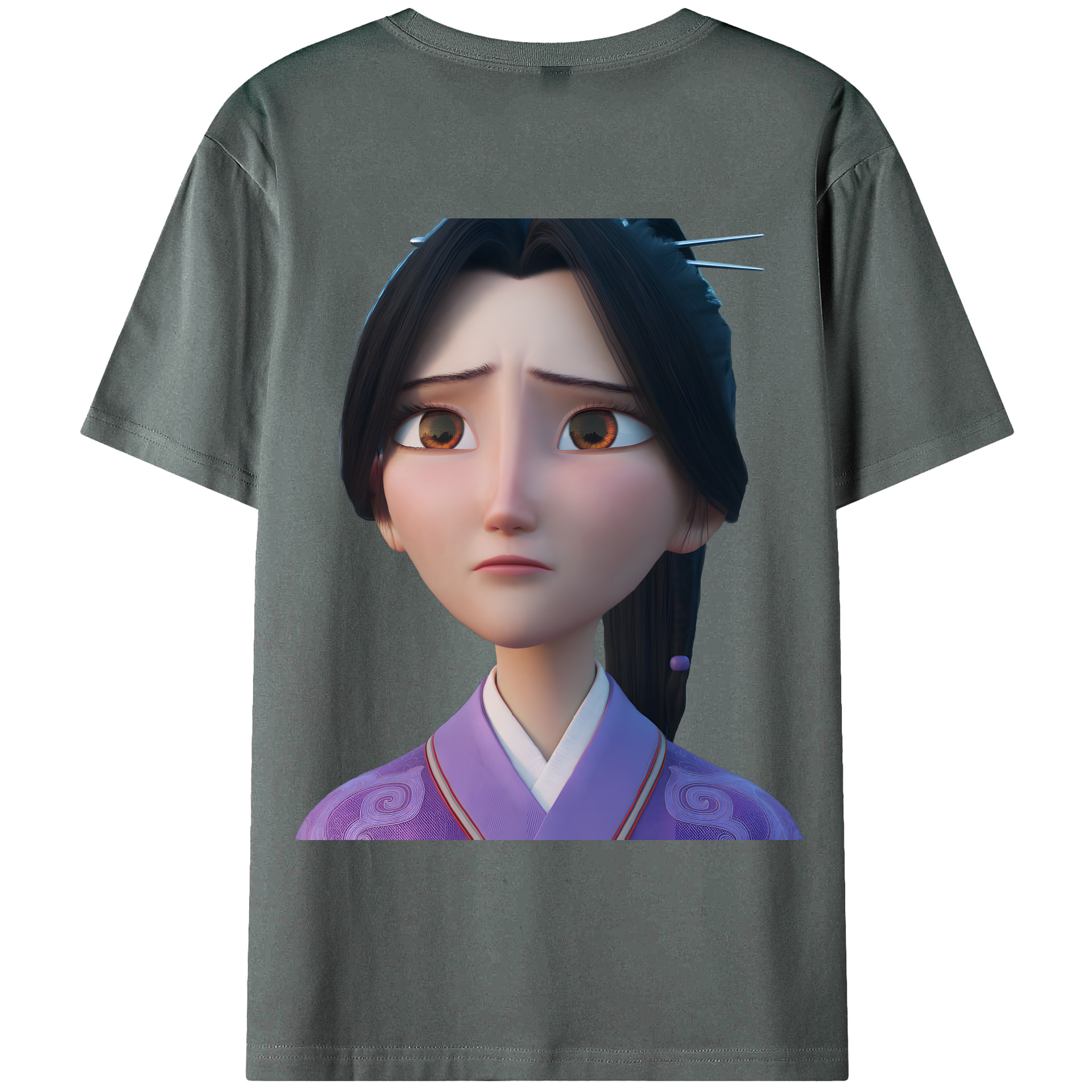 （画像用） Ne Zha 2 ナタ 魔童の大暴れ 綿100％ メンズ半袖Tシャツ（バックプリント） 通気性